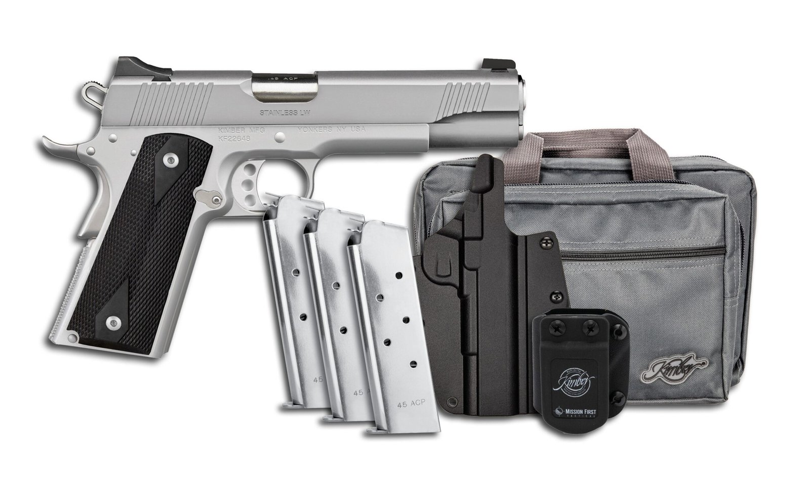 STAINLESS LW 45ACP 5" 8+1